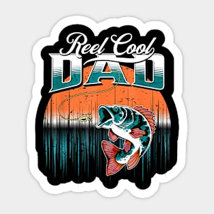 Reel Cool Dad Fishing Cool Dad Fisherman's Father's Day Sticker